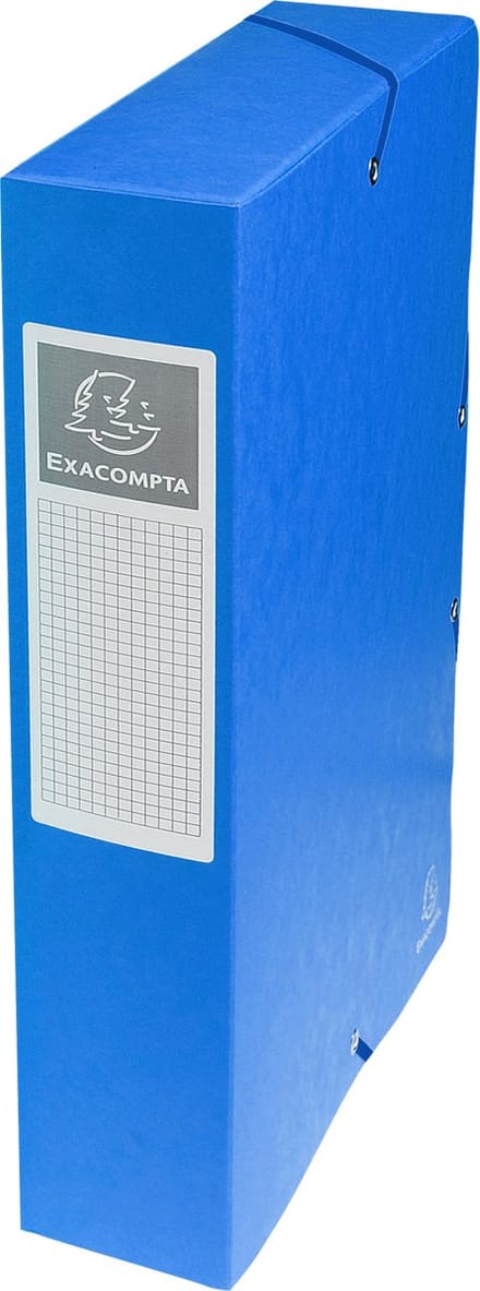 Exacompta 8x Klasseerdoos glanskarton Rug 60mm - A4 - Blauw - 50602E