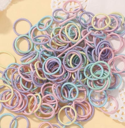 40 stuks Kinder elastiekjes pastel 2 cm - haar - meisjes - haar accessoires- schattig