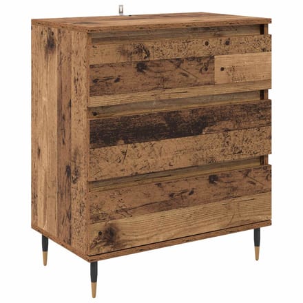 vidaXL Dressoir Oud Hout 60 x 35 x 70 cm Bewerkt hout