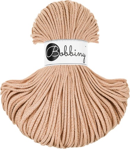 Bobbiny Junior braided cord 3 mm - Biscuit