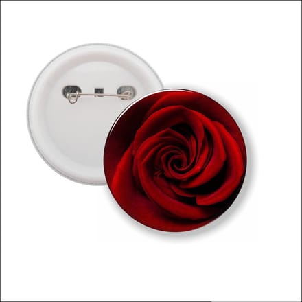 Button Met Speld - Roos