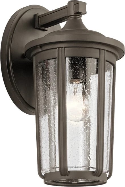 Kichler LED Wand Buitenlamp Fairfield | 1X E27 Max 60W | IP44 | Dimbaar | Olde Bronze