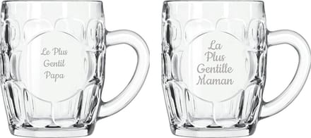 Bierpul gegraveerd - 55cl - Le Plus Gentil Papa & La Plus Gentille Maman