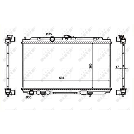 Radiator, motorkoeling NRF 53386