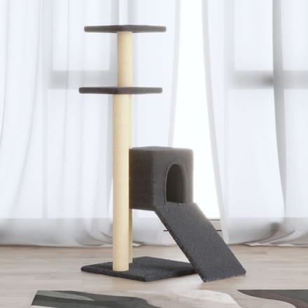 vidaXL - Kattenmeubel - met - sisal - krabpalen - 92 - cm - donkergrijs