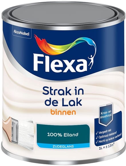 Flexa - Strak In De Lak Binnenlak Zijdeglans - 100% Eiland - Mengverf - 1 L