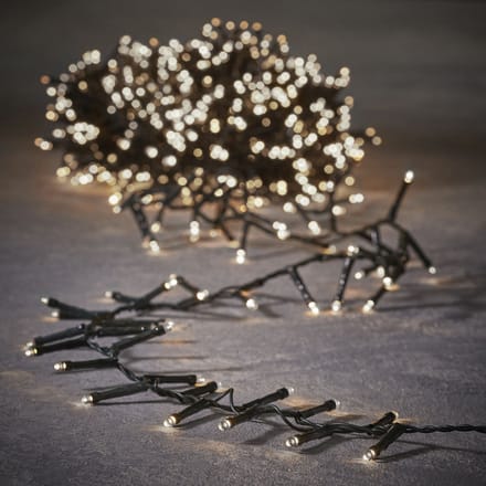 Luca Lighting kerstverlichting lichtsnoer - 20m - 1000 lampjes warm wit - flashfunctie