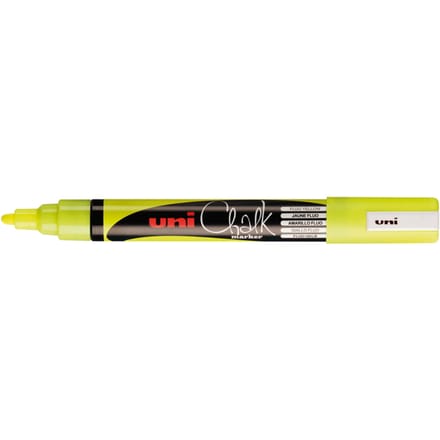 Uni-ball - Krijtmarker fluo geel | ronde punt van 1 | 8 - 2 | 5 mm