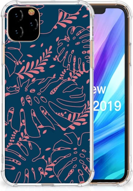 TPU Case Anti-Shock voor Apple iPhone 11 Pro Max Case Palm Leaves