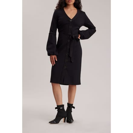 Anne Fontaine Smooth Robe Black Größe: M | Midikleider Outlet | Damen | Schwarz