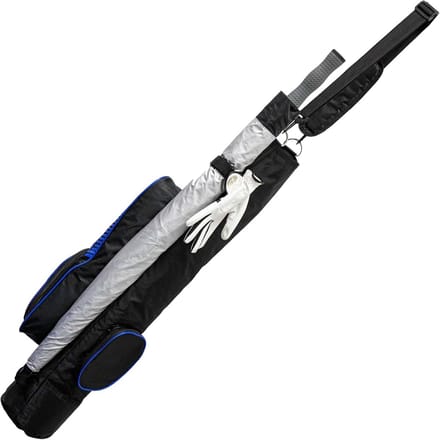 Lichte 5 inch potlood golftas met dubbele draagriem en waterbestendig nylon