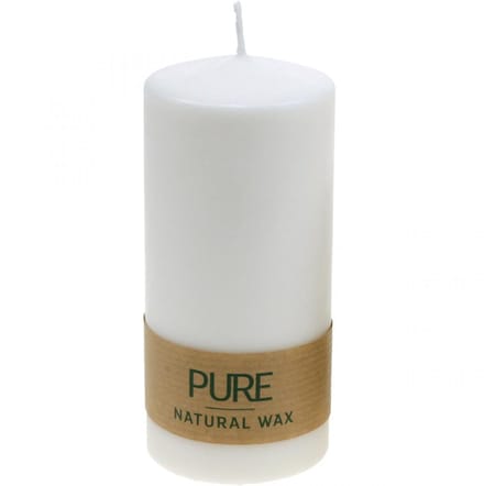 Pure stompkaars 130/60 natuurlijke waskaars duurzame stearine en koolz