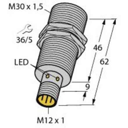 Turck Sensor Inductief Vlak PNP, NO BI15-M30-AP6X-H1141