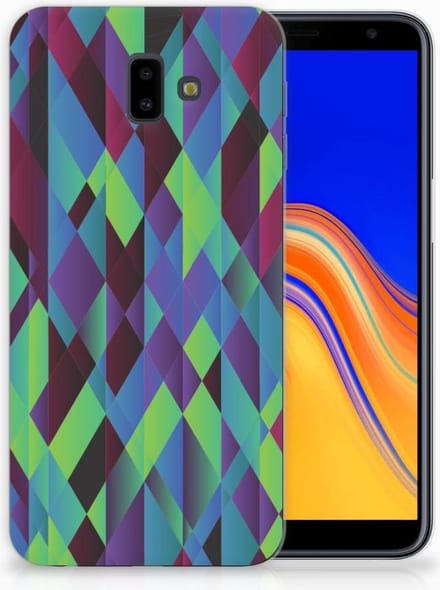 Samsung Galaxy J6 Plus (2018) TPU Hoesje Abstract Green Blue