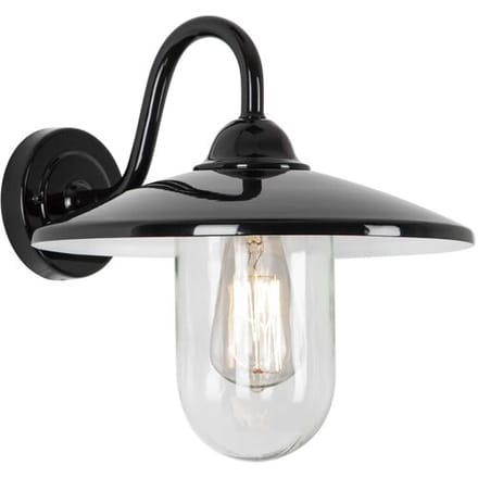 KS Verlichting Brig Stallamp Zwart met 8W bewegingssensor LED