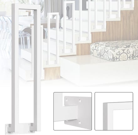 Zijdelingse montage Leuning 85cm Ijzer Leuning Buiten & Binnen Trap Leuning Trap Balkon Balustrade Wit