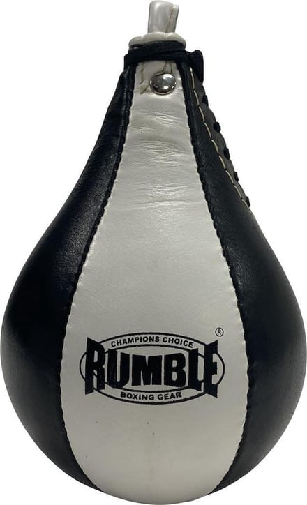 Rumble Speedball boksbal Leer Zwart - Wit Speedbal