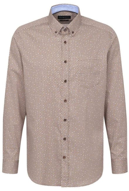 Bugatti Overhemd Easy Care - Bruin - Maat 3XL