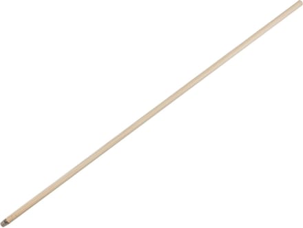 Buemag Bezemsteel universeel - hout - 140 cm - D24 mm - schroefdraad uiteinde - extra lang