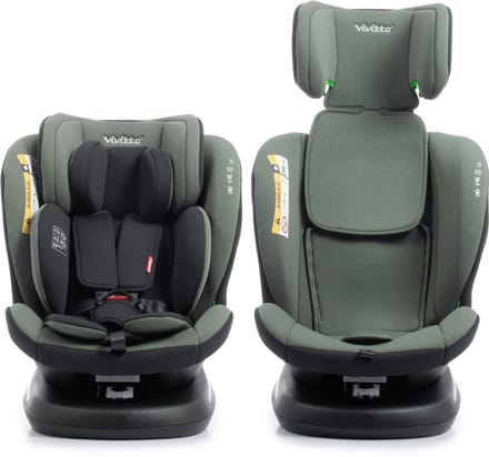 Siege auto - BABYAUTO - Sigma IFix Vivitta - Groupe 0/1/2/3 - 40/150 cm - Isofix + Top tether - Pivotant 360° - Inclinable - Vert