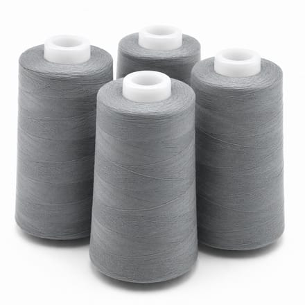 Polyester Overlockgaren – 4 Cones × 2700 m – Totaal 10.800 m – Grijs 233