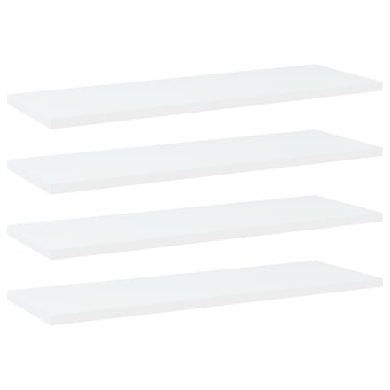 vidaXL - Wandschappen - 4 - st - 60x20x1,5 - cm - bewerkt - hout - wit