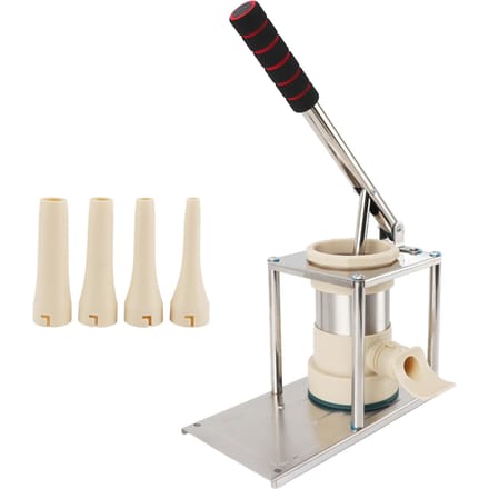 Worstvuller ABS Roestvrij Staal Verticaal Handmatig Zelfgemaakte Worstmaker Machine met 4 Vullers L beige