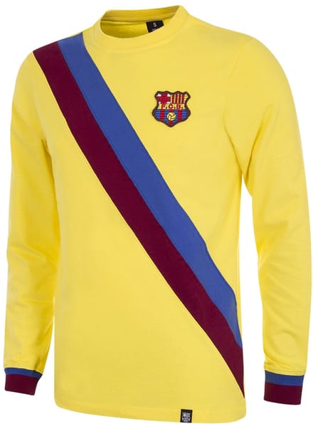 COPA - FC Barcelona 1974/75 - Retro Voetbalshirt - Heren - Geel - S