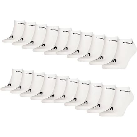 HEAD Sneaker Sokken - 20 paar sneakersokken - Unisex - Wit - Maat 35/38