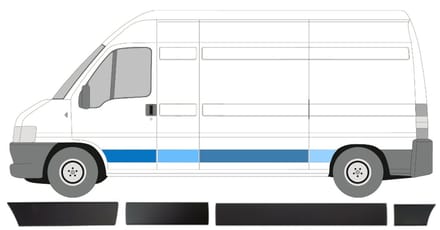 Sierlijsten set voor Peugeot Boxer 2002-2006 / Links