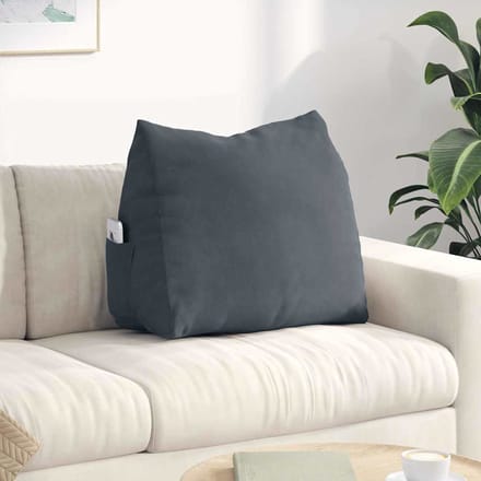 vidaXL - Rugkussen - Donkergrijs - 60 - x - 20 - x - 50 - cm - Corduroy - stof
