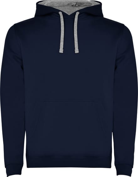 Roly Men´s Urban Hooded Sweatshirt RY1067 - Navy Blue 55/Heather Grey 58 - L