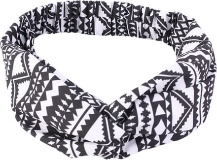 Cabantis Afrikaanse Haarband|Hoofddeksel|Afrikaans|Haarband Dames|Stretch|Zwart-Wit