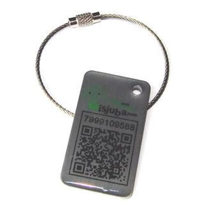 Misjuba - lost item - gevonden verloren - Sleutelhanger – Klaver 4 met QR-code