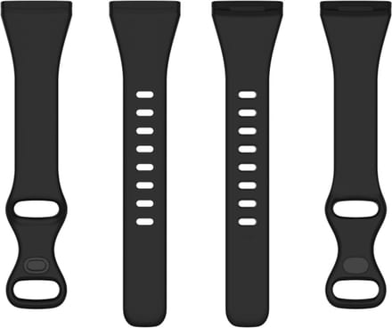 Siliconen bandje - geschikt voor Fitbit Versa 3 / Versa 4 / Sense - zwart