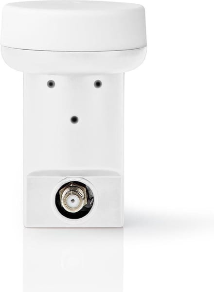 Nedis LNB - Enkel - Outputs: 1x F-connector - Ruisbereik: 0.90 dB - Conversiewinst: 53 - 65 dB - Wit