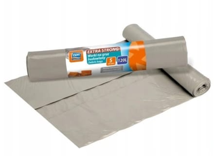 Ravi Extra Strong Serie - Bouwafvalzakken - 120L - Grijs - Set van 5
