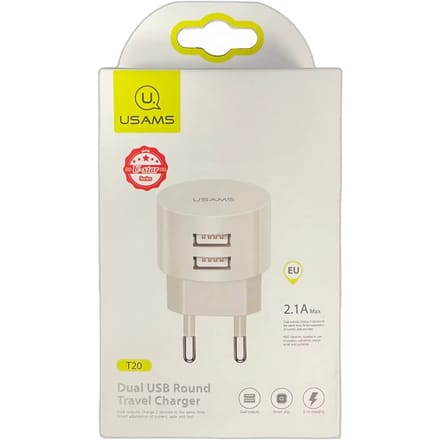 Universële USB-oplader met dubbele stekker en USB-C-kabel Eaglefit