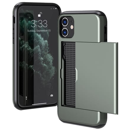 imoshion Hoesje met Pasjeshouder - Geschikt voor Apple iPhone 11 - Donkergroen
