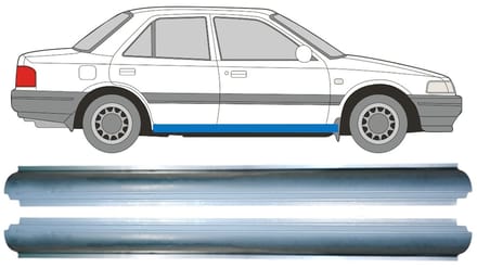 Reparatie dorpel voor Mazda 323 BG 1989-1994 / Links = Rechts / Set