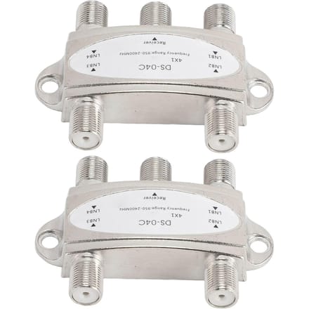 2PCS Commutateur DiSEqC 4x1 4 entrées 1 sortie 950 à 2400MHz DiSEqC 1.0 2.0 Répartiteur de signal satellite