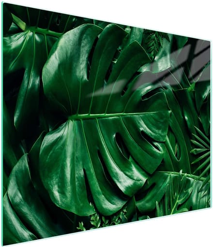 TMK ArtDeko Serie - Glas Snijplank - 52x30cm - Motief Monstera