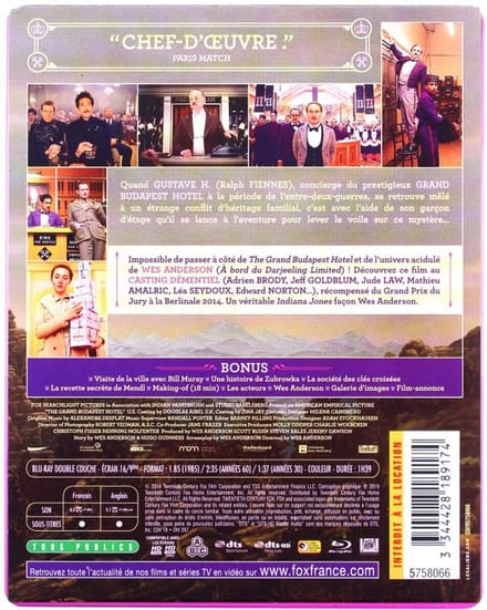 The Grand Budapest Hotel [Blu-Ray]