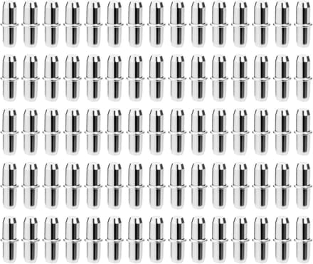 Plankdragers - Steunpennen - Meubelmontage - Schroefloos ontwerp - 5 x 17 mm - Zilver