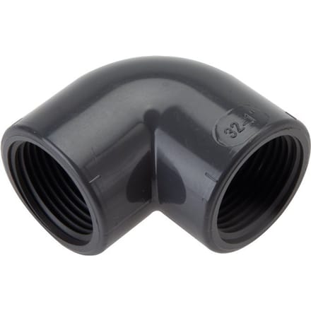 90° L-Koppeling Rp1'' Binnendraad PVC-U 16bar En 1452-3 [2 Stuks]
