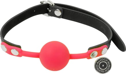 Banoch - Ballgag siliconen met verstelbare band - Rood  - Bal ∅ 4 cm