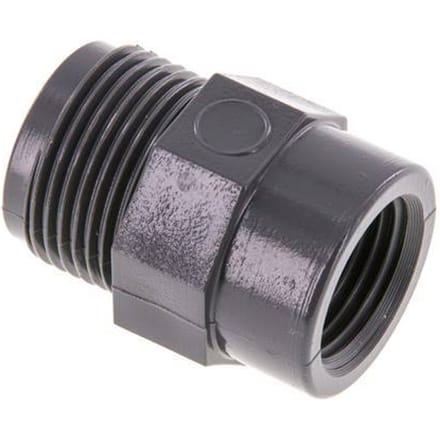 Verloopring Rp1/2'' Binnendraad X G3/4'' buitendraad PVC-U 16bar EN 1452-3 [5 Stuks]