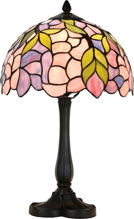 Lumilamp Tiffany Tafellamp Ø 30x50 cm Roze Glas