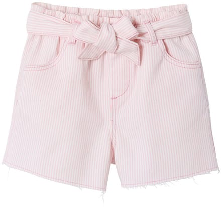 Vertbaudet Short voor meisjes van twill met riem om te knopen