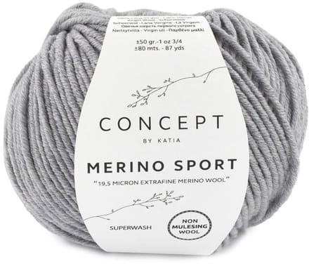 Katia Concept Merino Sport - 401 grijs - Wol Garen